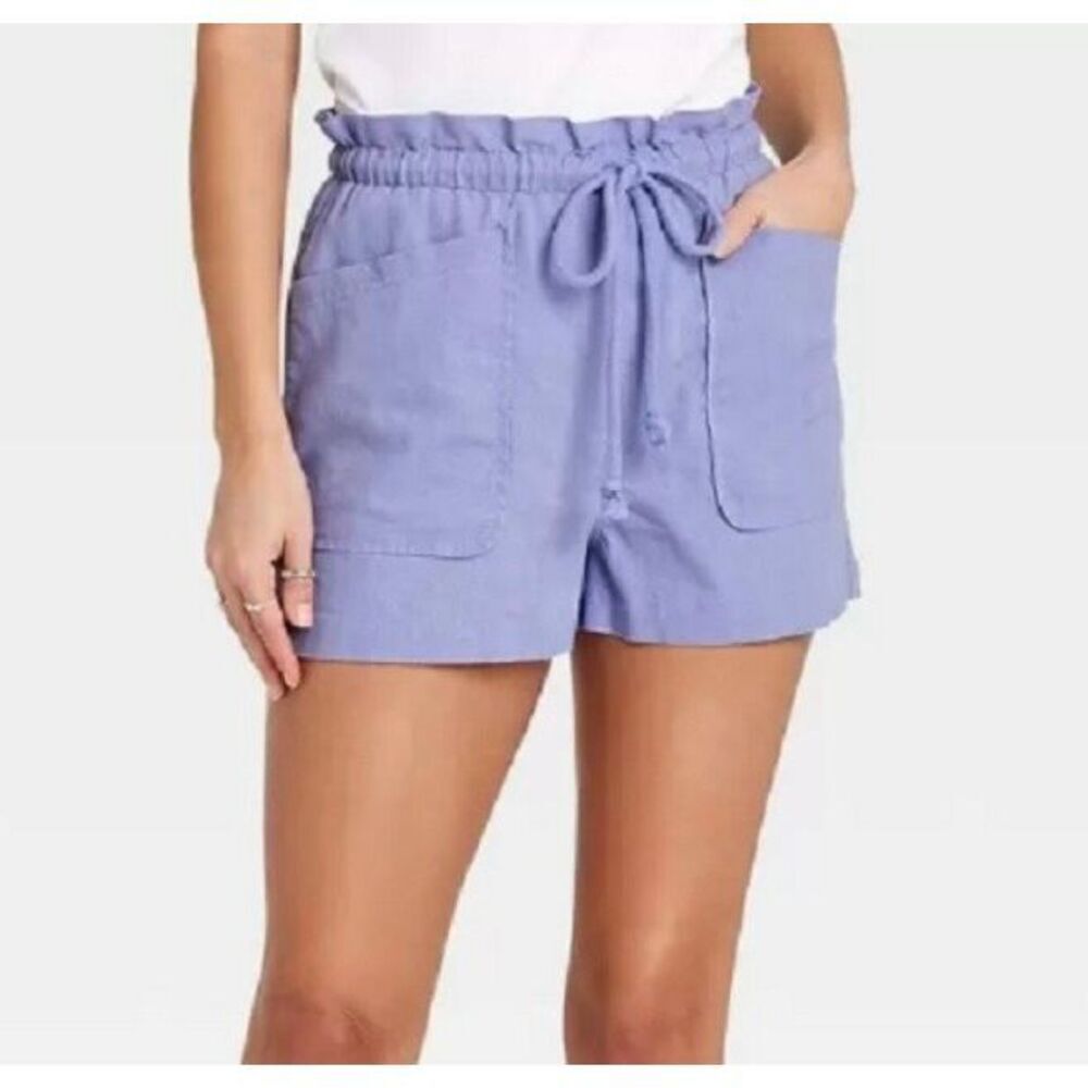 Universal thread purple linen utility short M
